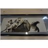 Image 2 : EASTERN FEATHER ART SHADOWBOX - ROOSTER ON HILL WITH FLOWERS