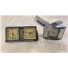 Image 1 : WESTCLOX DRESSER CLOCK AND FOREIGN DRESSER CLOCK BAROMETER