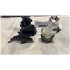 Image 2 : 2 EAGLE FIGURES, WOOD DOLPHIN AND GLASS EAGLE ART