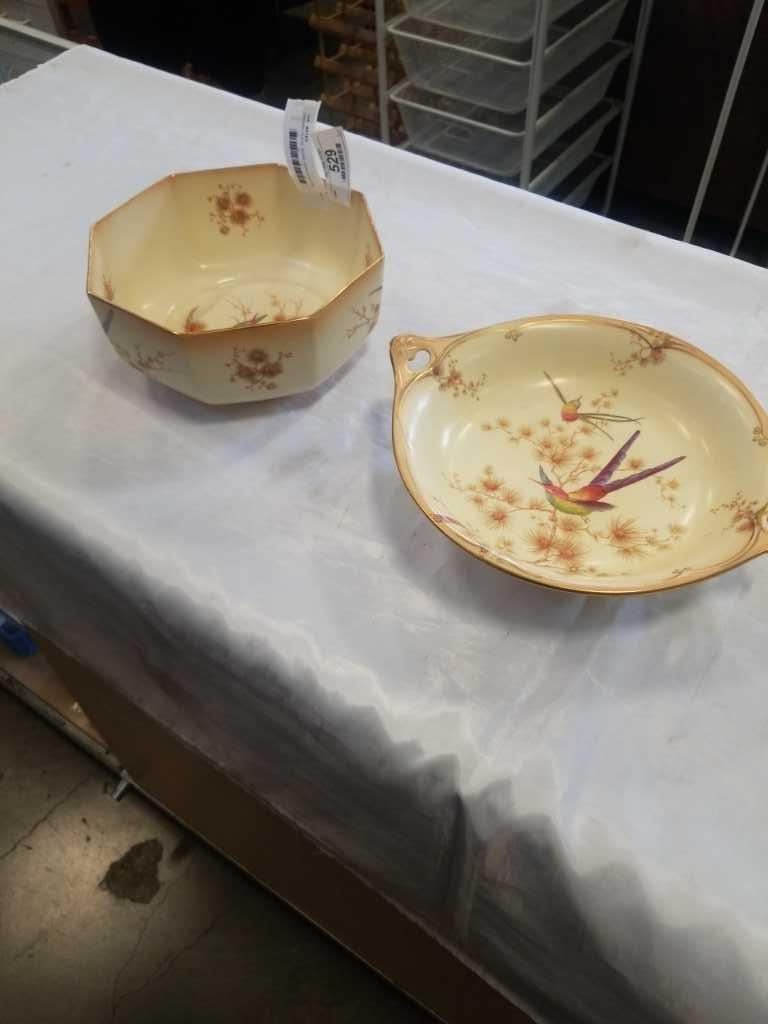 CROWN DUCAL WARE HAND PAINTED CHINA BOWLS - HUMMINGBIRD PATTERN - Big ...