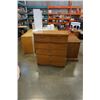 Image 1 : VINTAGE WALNUT 5 DRAWER CHEST OF DRAWERS - 3 foot wide, 18 inches deep, 43 tall