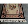 Image 2 : 49 x 76 INCH FRINGED AREA CARPET - FLOWER AND BUTTERFLY PATTERN