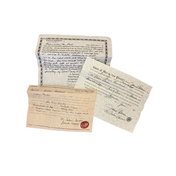 Django Broomhilda (Kerri Washington) Freedom Paperwork Movie Props