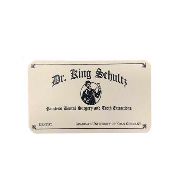 Django Dr. King Schultz (Christoph Waltz) Business Card Movie Props
