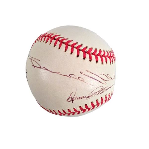 Demi Moore & Bruce Willis Signed Baseball