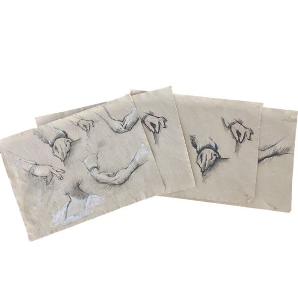 Tulip Fever Jan Van Loos (Dane DeHaan) Sketches of Sophia and Cornelis Movie Props