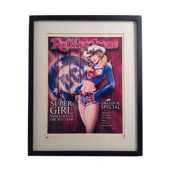 Jamie Tyndall Framed Rolling Stones DC Super Girl Cover Print
