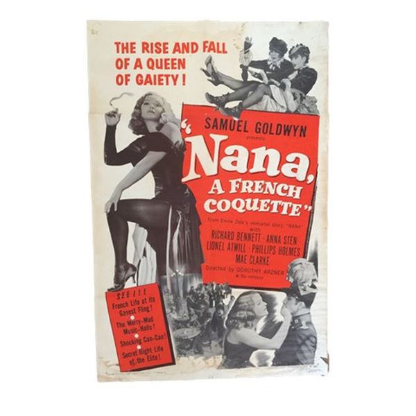 Nana, A French Coquette (1954) Vintage Poster