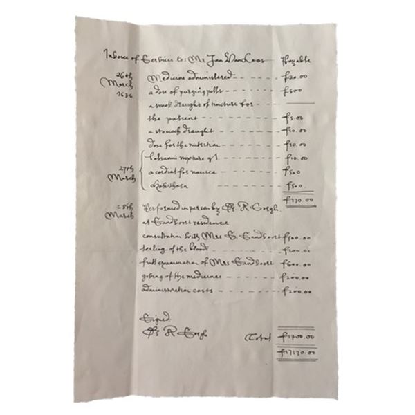 Tulip Fever Jan Van Loos (Dane DeHaan) Invoice Movie Props