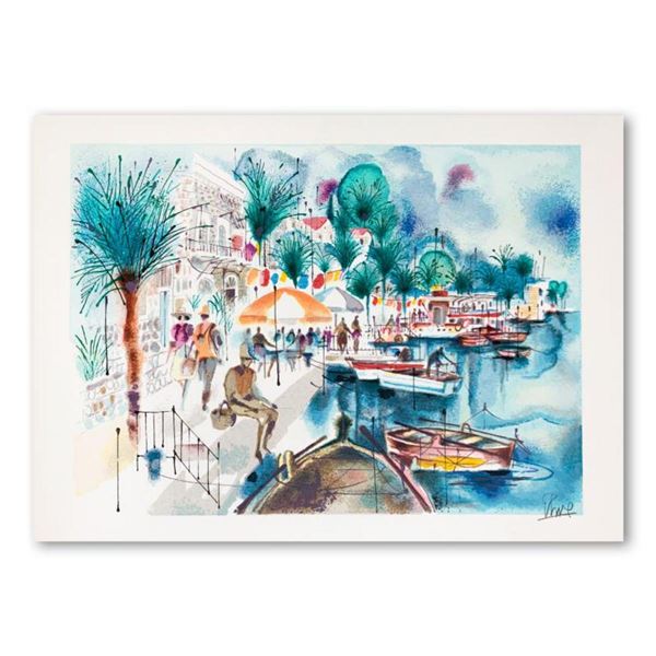 Shmuel Katz (1926-2010), "Tiberias" Limited Edition Serigraph, Numbered and Hand Signed with Letter 