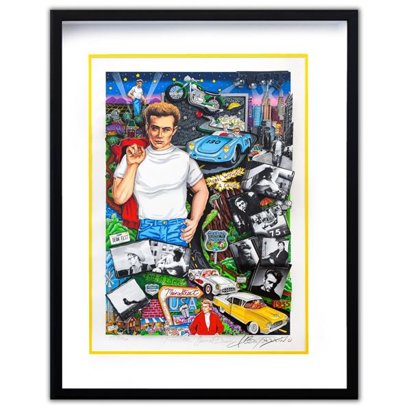 Charles Fazzino- 3D Construction Silkscreen Serigraph "Forever James Dean"
