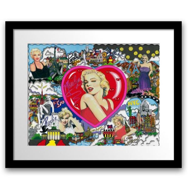 Charles Fazzino- 3D Construction Silkscreen Serigraph on paper with giclee elements "LOVE AND KISSES