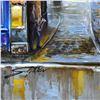 Image 2 : Vadik Suljakov, "Strolling in Autumn" Original Oil Painting on Canvas, Hand Signed with Letter of Au