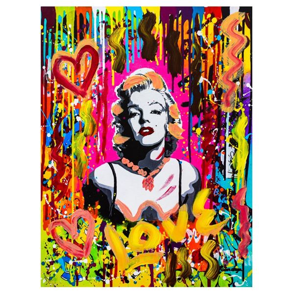 Nastya Rovenskaya- Mixed Media "Pink Marilyn"