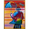 Image 2 : Peter Max- Original Mixed Media "Umbrella Man"