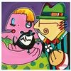 Image 1 : Rina Maimon, "Talk To The Dog " Hand Signed Original Acrylic Painting on Canvas with Certificate of 