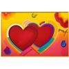 Image 2 : Peter Max- Original Mixed Media "Two Hearts As One"