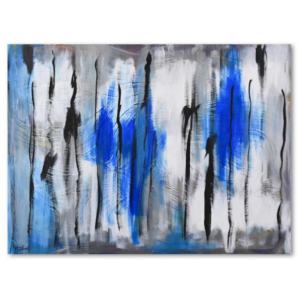 David Ashouri, "Beauty of Power" Original Acrylic Painting on Canvas, Hand Signed with Letter of Aut