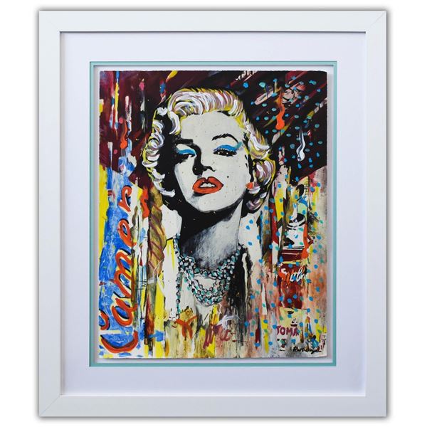 Nastya Rovenskaya- Original Mixed Media on Paper "Marilyn Monroe II"