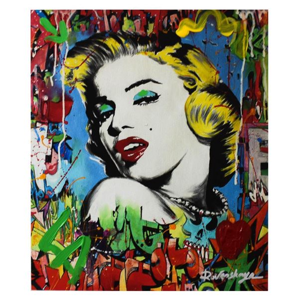 Nastya Rovenskaya- Mixed Media "Marilyn Monroe I"