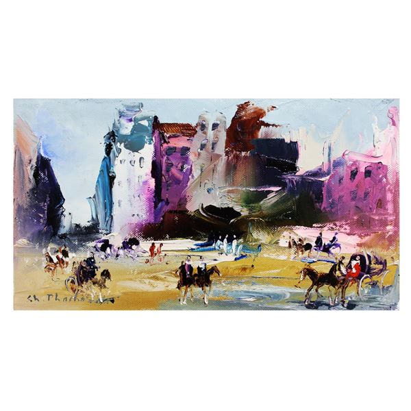 Shalva Phachoshvili- Original Oil on Canvas "Old Village"