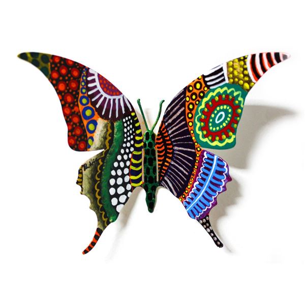 Patricia Govezensky- Original Painting on Cutout Steel "Butterfly CXXXI"