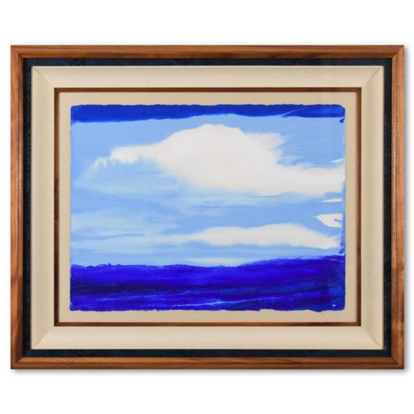 Wyland, "Pacific Skies" Framed Original Watercolor Painting Hand Signed with Letter of Authenticity.