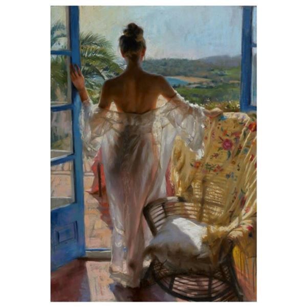 Vicente Romero, "Another Day" Hand Signed Limited Edition Giclee on Canvas with Certificate of Authe