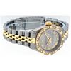 Image 4 : Rolex Ladies 2 Tone Gray & Pyramid Diamond Oyster Perpetual Datejust Wriswatch 2