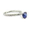 Image 1 : 1.91 ctw Blue Sapphire and Diamond Ring - 14KT White Gold