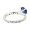 Image 3 : 1.91 ctw Blue Sapphire and Diamond Ring - 14KT White Gold