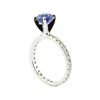 Image 4 : 1.91 ctw Blue Sapphire and Diamond Ring - 14KT White Gold