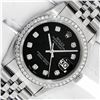 Image 1 : Rolex Mens Stainless Steel Black Diamond 36MM Datejust Wristwatch