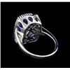 Image 3 : 14KT White Gold 5.95 ctw Tanzanite and Diamond Ring