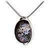 Image 1 : Black Mother of Pearl Cameo Pendant - 14KT White Gold