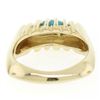 Image 4 : 14k Gold Ribbed Marquise Cabochon Robin Egg Turquoise Solitaire Ring
