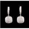 Image 1 : 14KT White Gold 1.38 ctw Diamond Earrings