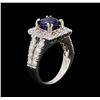 Image 4 : 14KT White Gold 3.08 ctw Sapphire and Diamond Ring