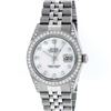Image 2 : Rolex Mens Stainless Steel MOP Diamond Lugs 36MM Oyster Perpetual Datejust