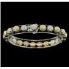 Image 2 : 3.35 ctw Diamond Bracelet - 14KT White and Yellow Gold