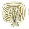 Image 6 : Krypell Sterling Silver & 14k Yellow Gold Square Cushion Python Pattern Earrings