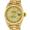 Image 1 : Rolex Ladies 18K Yellow Gold Champagne Diamond Datejust President Wristwatch