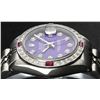 Image 3 : Rolex Ladies Stainless Steel Purple Diamond & Ruby 26MM Datejust Wristwatch