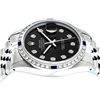 Image 2 : Rolex Mens Stainless Steel Black Diamond & Sapphire 36MM Datejust Wristwatch 36M