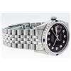 Image 4 : Rolex Mens Stainless Steel Black Diamond & Sapphire 36MM Datejust Wristwatch 36M