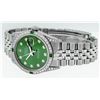 Image 5 : Rolex Mens Stainless Steel Diamond Lugs Green Diamond & Emerald Datejust