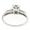 Image 5 : Vintage 14K White Gold 0.37 ctw Diamond Engagement Ring with 4 Accent Diamonds