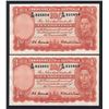 Image 1 : AUSTRALIA 10/-. 1952. Coombs-Wilson. CONSECUTIVE PAIR