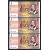 Image 1 : AUSTRALIA $1. 1969. Phillips-Randall. CONSECUTIVE TRIO