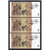 Image 2 : AUSTRALIA $1. 1969. Phillips-Randall. CONSECUTIVE TRIO